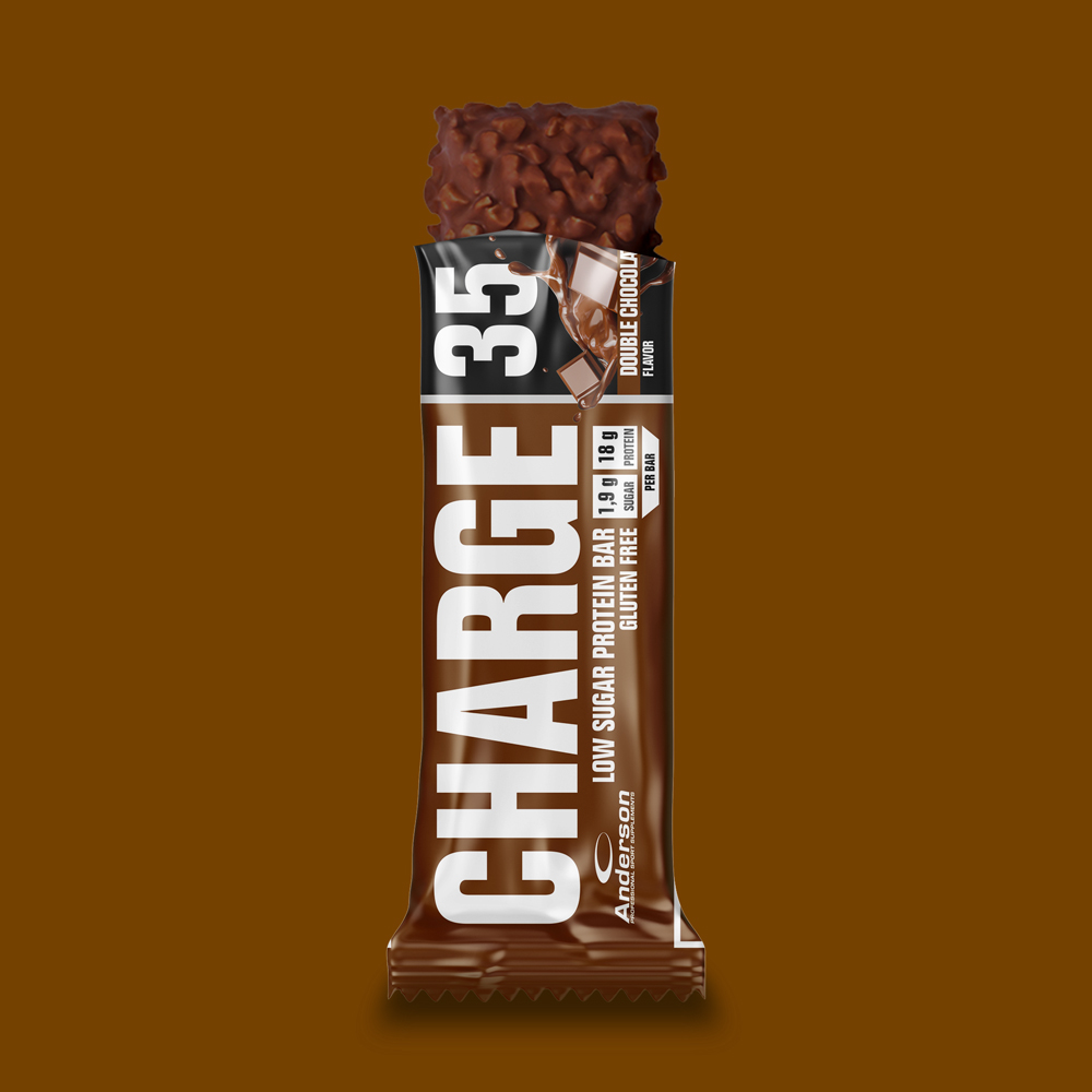 Barretta proteica CHARGE 35 al gusto Doppio Cioccolato