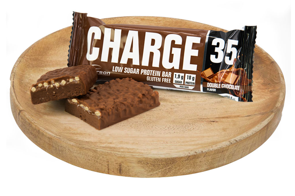 Barretta proteica CHARGE 35 al gusto Doppio cioccolato